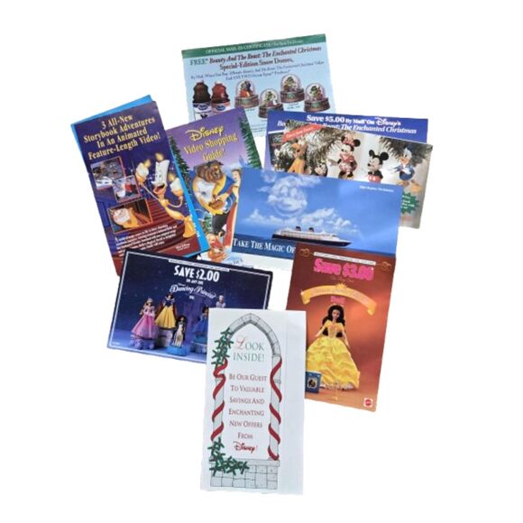 Beauty and the Beast: The Enchanted Christmas VHS (1997)Disney w/Collector Stamp - Picture 7 of 8